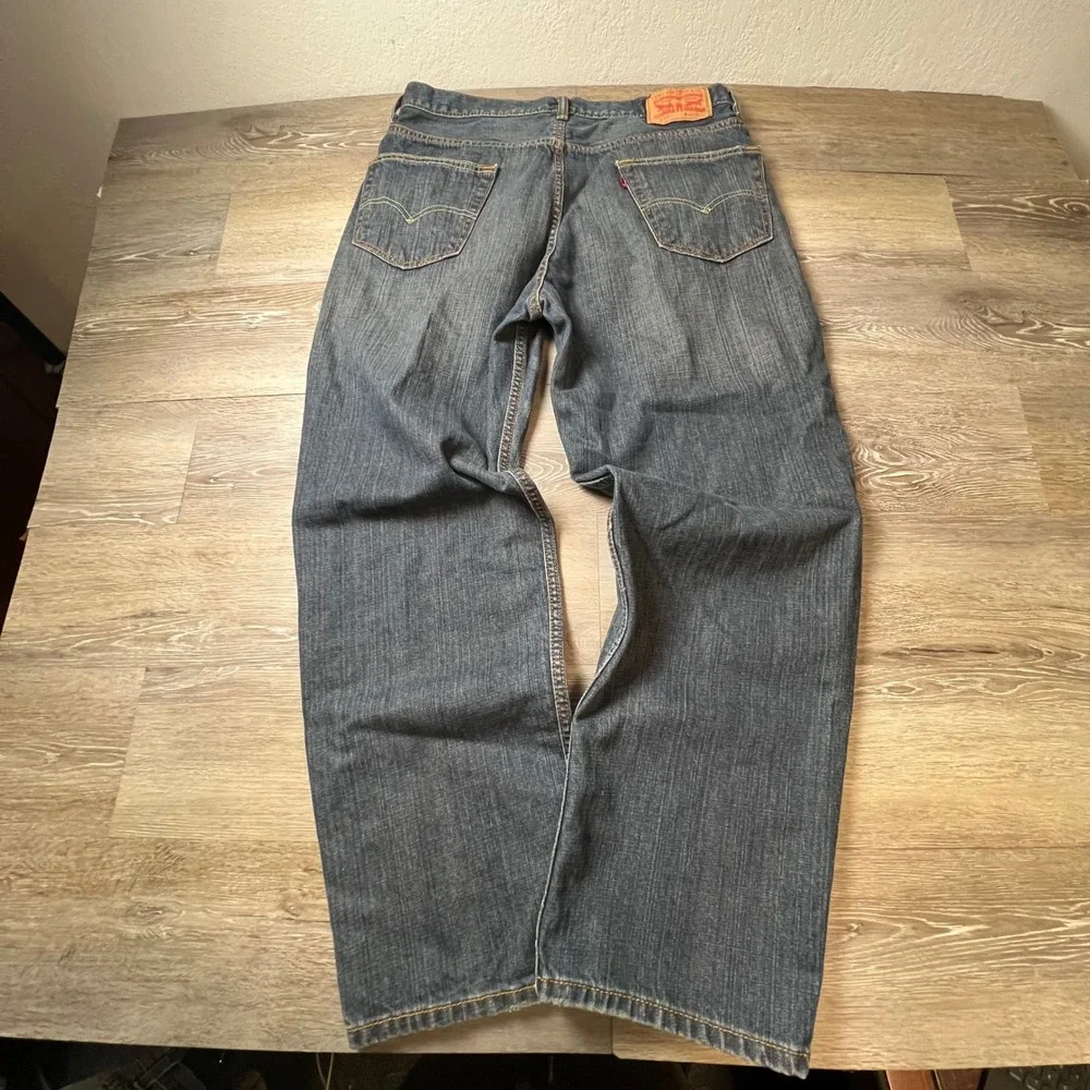 Levi's 550 Relaxed Fit Jeans Mens 36x30 Blue Dark Wash Tapered Denim Skater
